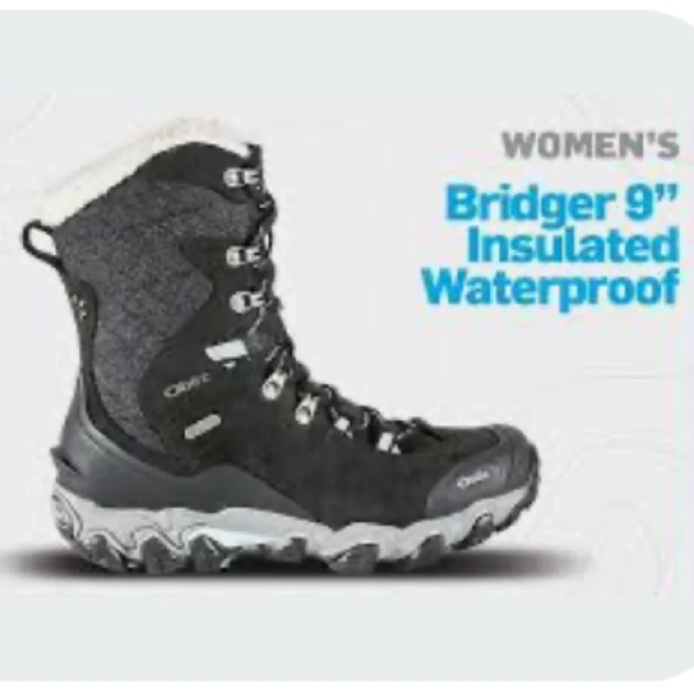 Oboz Bridger 9" Insulated Winter Waterproof Hiking Boots 6/36 Activewear Outdoor - Picture 15 of 16